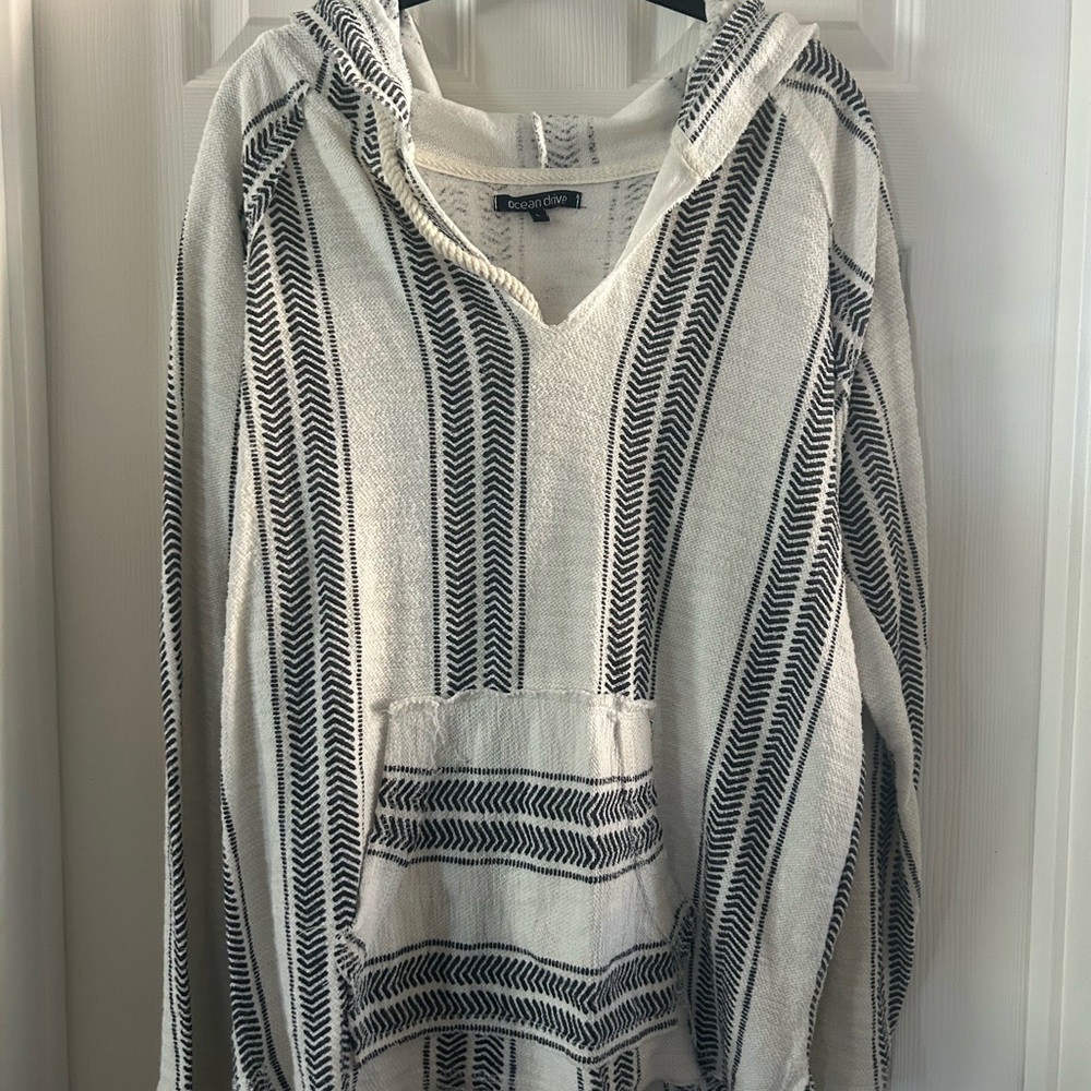 Striped Hooded Pullover